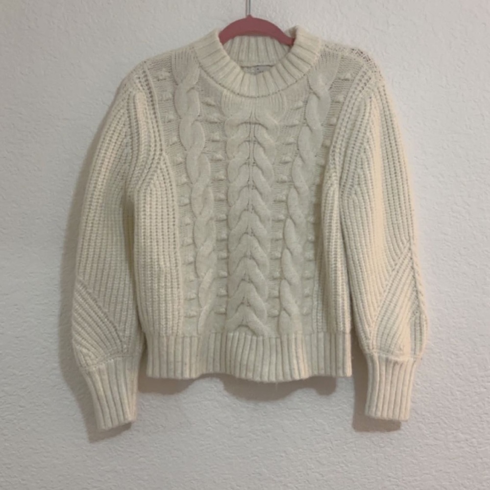 a new day White Yarn Sweater